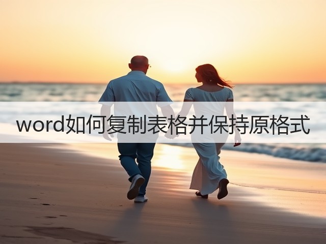 word如何复制表格并保持原格式(图2)