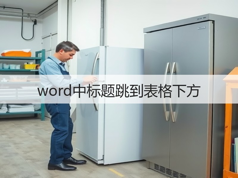 word中标题跳到表格下方 - 诺云壹观办公网