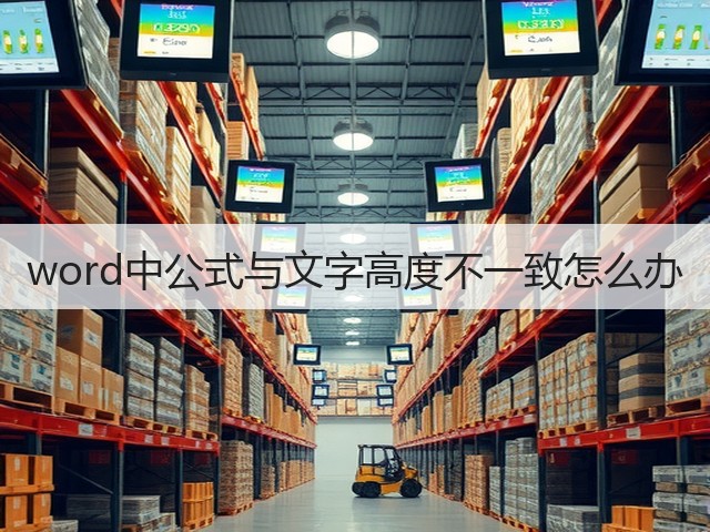 word中公式与文字高度不一致怎么办(图3)