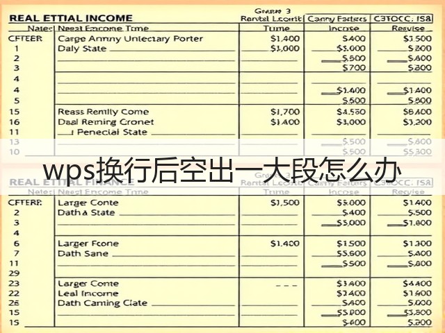 wps换行后空出一大段怎么办(图2)
