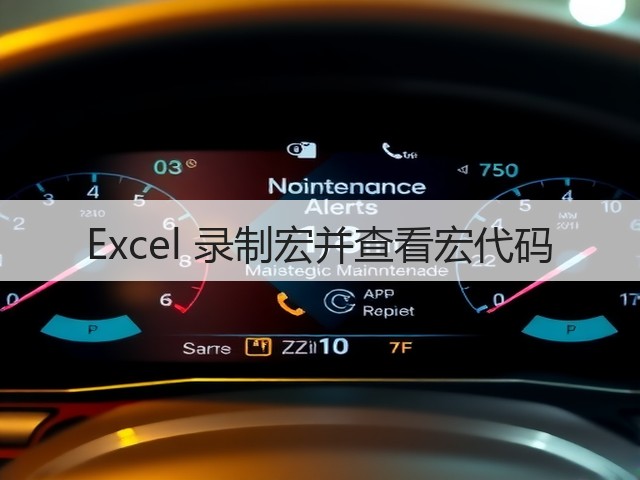 Excel 录制宏并查看宏代码(图2) Excel 录制宏并查看宏代码(图2)