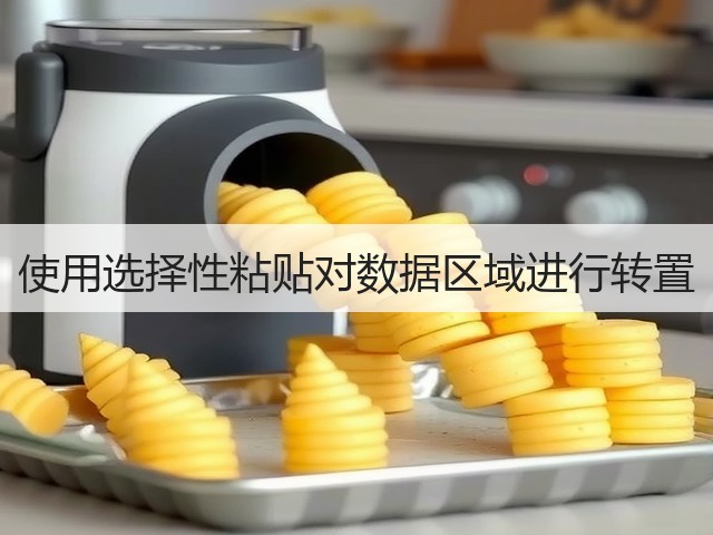 使用选择性粘贴对数据区域进行转置(图2) 使用选择性粘贴对数据区域进行转置(图2)