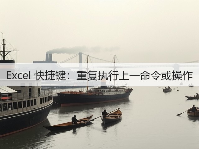Excel 快捷键：重复执行上一命令或操作(图2)