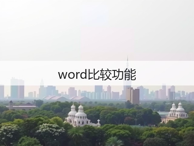 word比较功能(图3)