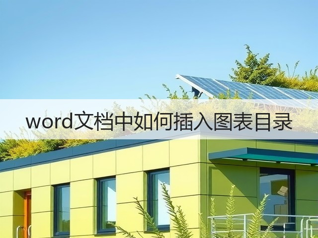 word文档中如何插入图表目录(图3)