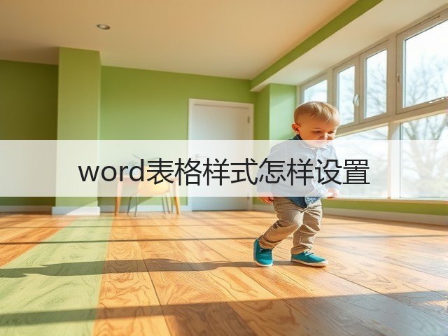 word表格样式怎样设置(图3)