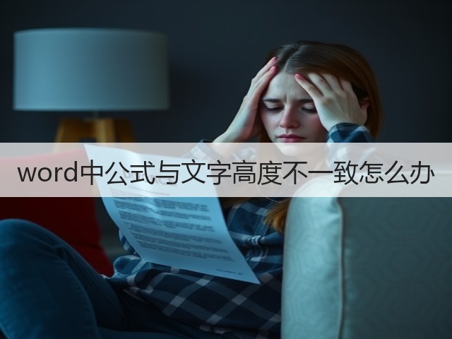 word中公式与文字高度不一致怎么办(图1)
