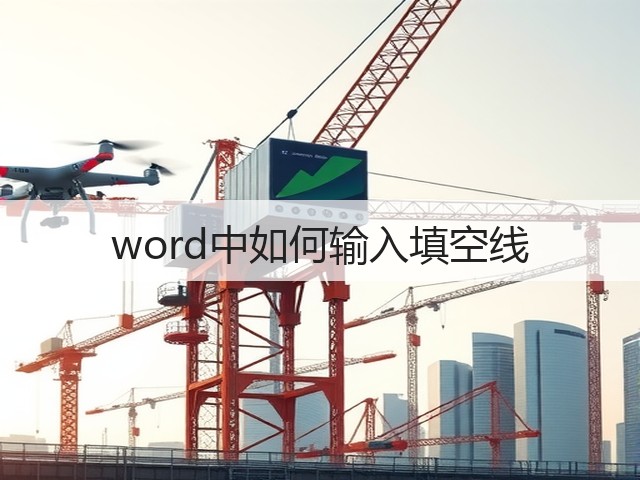 word中如何输入填空线(图3)