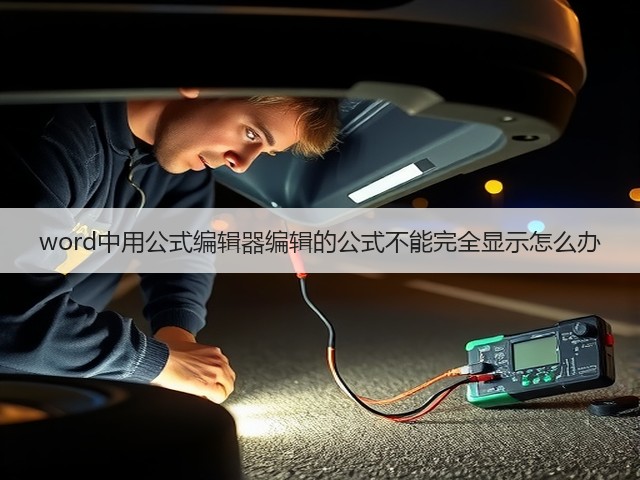 word中用公式编辑器编辑的公式不能完全显示怎么办(图2)