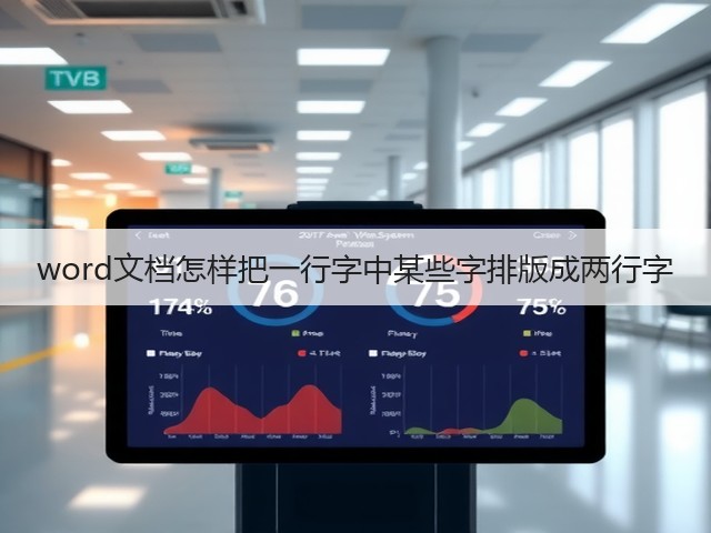 word文档怎样把一行字中某些字排版成两行字(图2)