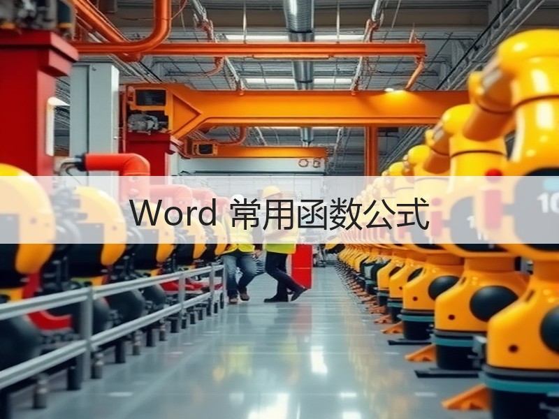 Word 常用函数公式 - 诺云壹观办公网
