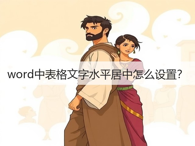 word中表格文字水平居中怎么设置?(图1) word中表格文字水平居中怎么设置?(图1)