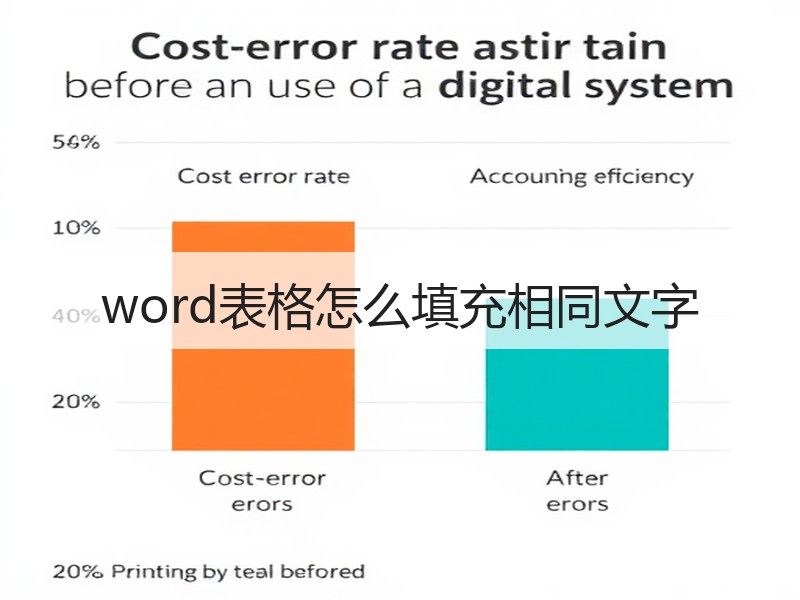 word表格怎么填充相同文字 - 诺云壹观办公网