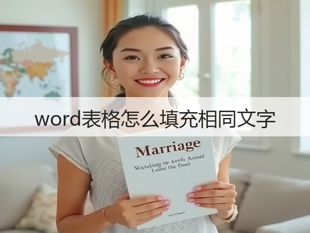 word表格怎么填充相同文字(图2) word表格怎么填充相同文字(图2)