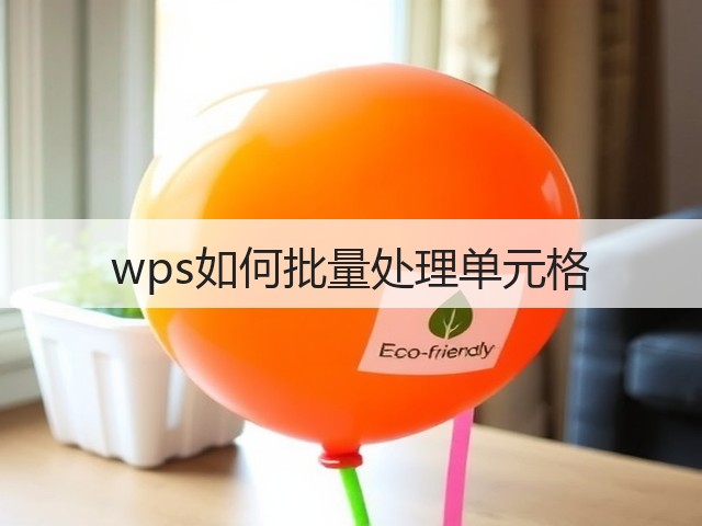 wps如何批量处理单元格(图2) wps如何批量处理单元格(图2)