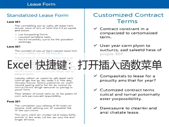 Excel 快捷键:打开插入函数菜单(图3) Excel 快捷键:打开插入函数菜单(图3)