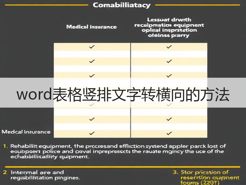 word表格竖排文字转横向的方法 - 诺云壹观办公网