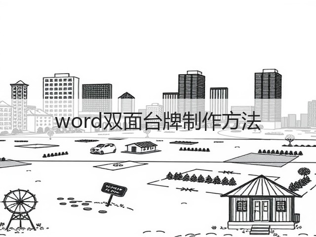 word双面台牌制作方法(图2) word双面台牌制作方法(图2)