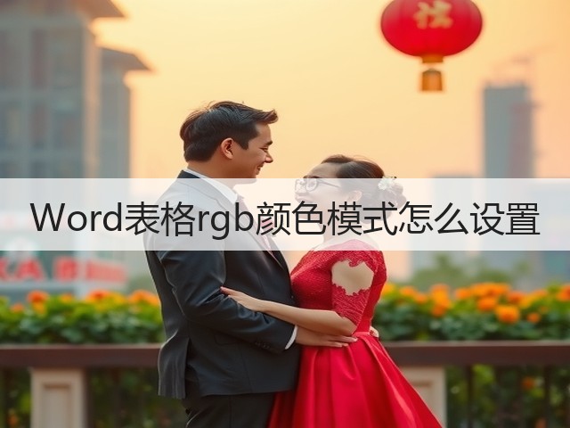 Word表格rgb颜色模式怎么设置(图1)
