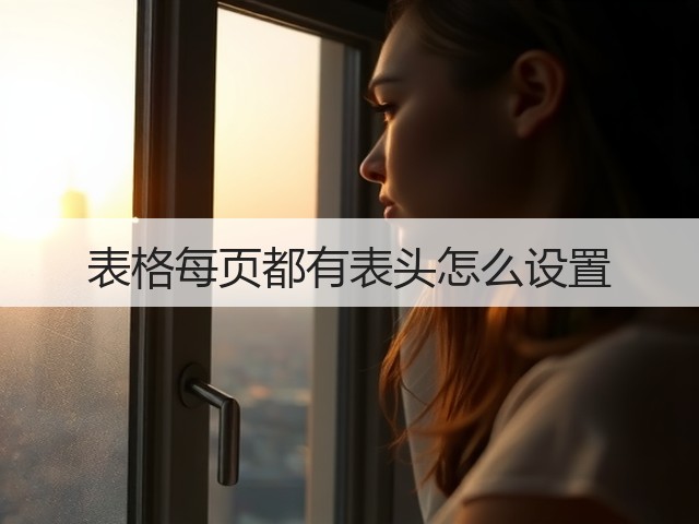 表格每页都有表头怎么设置(图2) 表格每页都有表头怎么设置(图2)