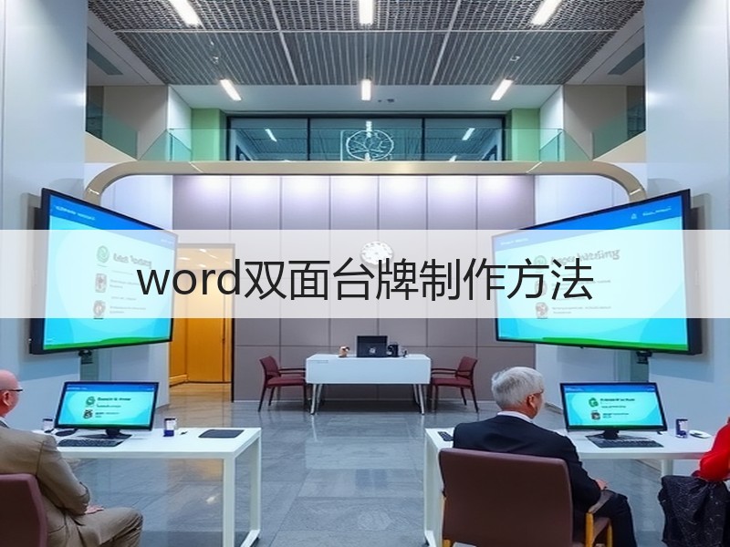 word双面台牌制作方法 - 诺云壹观办公网