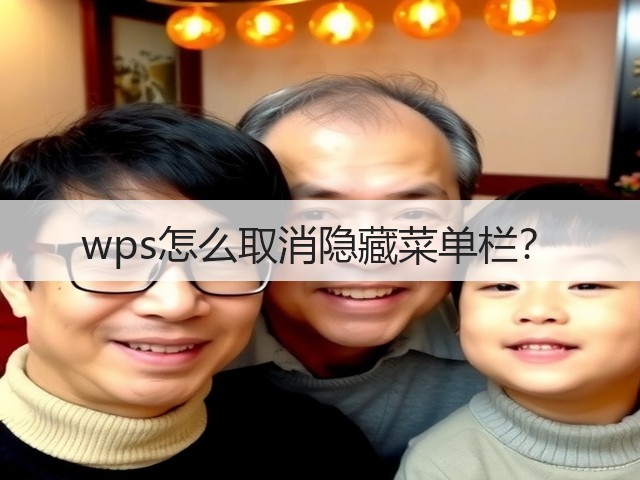 wps怎么取消隐藏菜单栏？(图3)