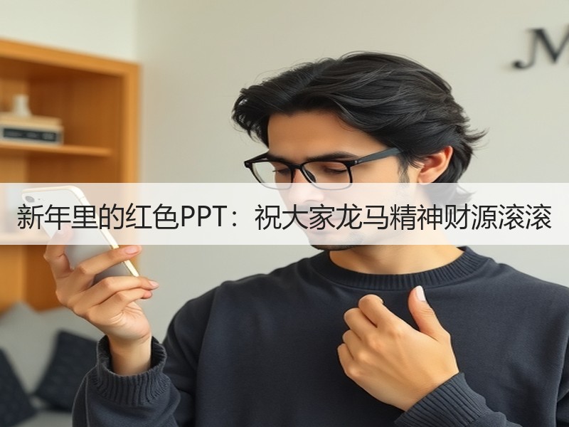 新年里的红色PPT：祝大家龙马精神财源滚滚 - 诺云壹观办公网