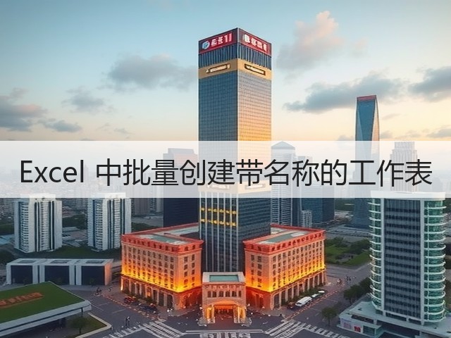 Excel 中批量创建带名称的工作表(图1) Excel 中批量创建带名称的工作表(图1)