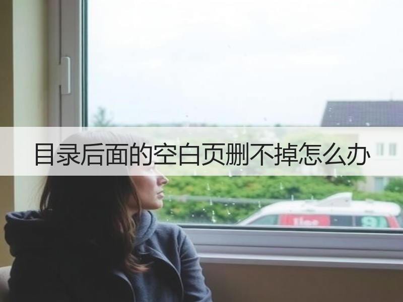 目录后面的空白页删不掉怎么办 - 诺云壹观办公网