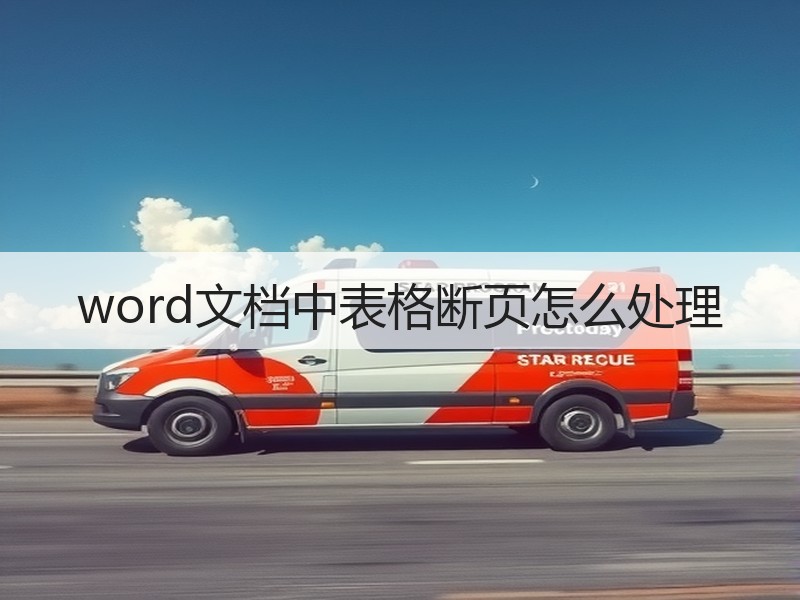 word文档中表格断页怎么处理 - 诺云壹观办公网