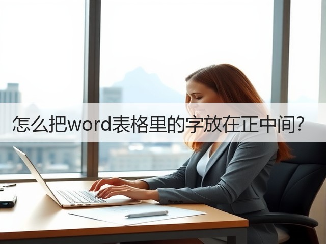 怎么把word表格里的字放在正中间？(图2)