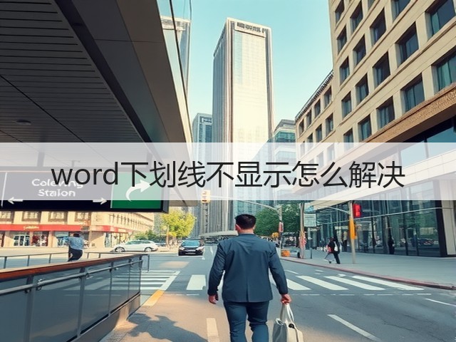 word下划线不显示怎么解决(图3) word下划线不显示怎么解决(图3)