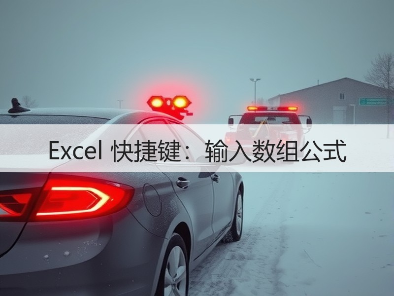 Excel 快捷键：输入数组公式 - 诺云壹观办公网