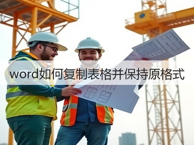 word如何复制表格并保持原格式(图1)