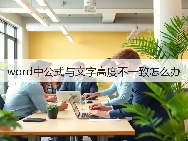 word中公式与文字高度不一致怎么办(图2)