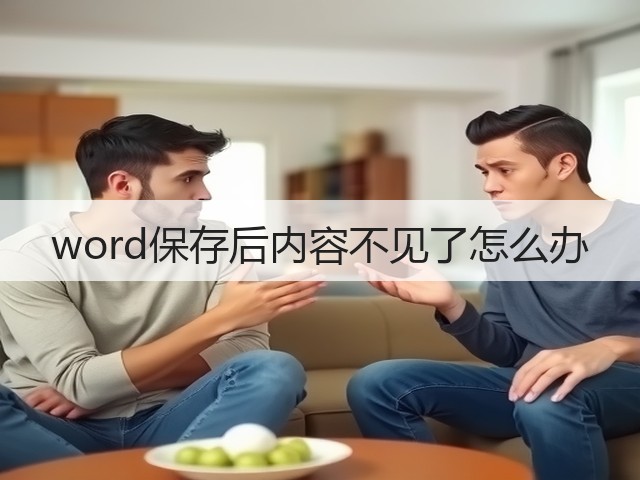 word保存后内容不见了怎么办(图1) word保存后内容不见了怎么办(图1)