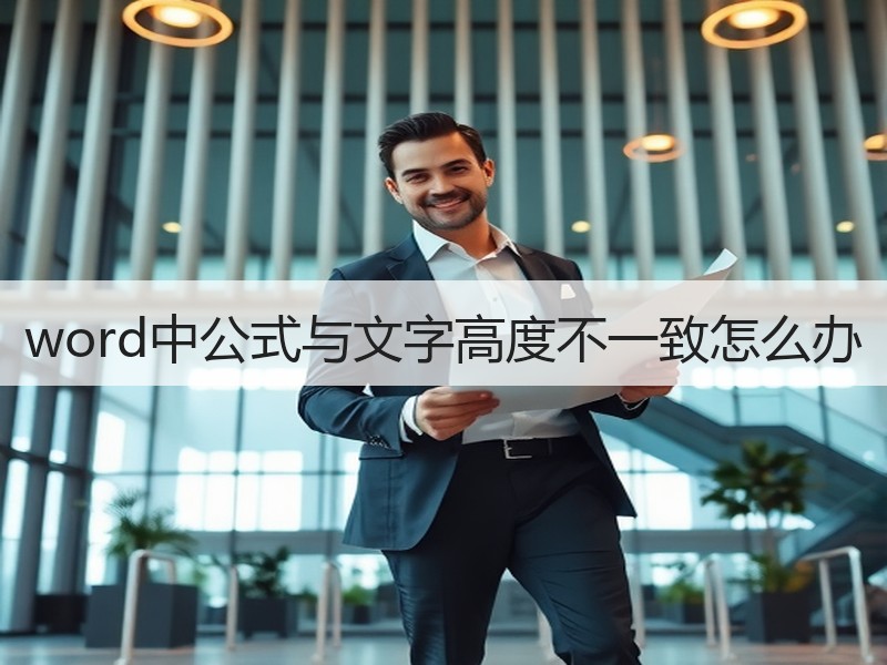 word中公式与文字高度不一致怎么办 - 诺云壹观办公网