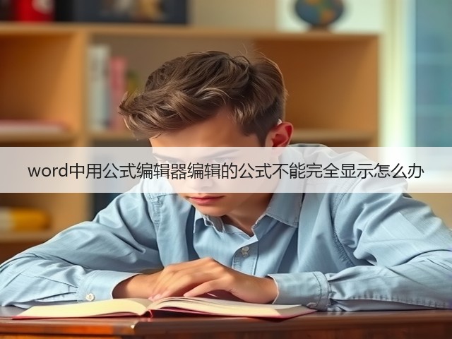 word中用公式编辑器编辑的公式不能完全显示怎么办(图2)