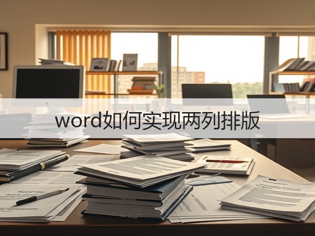 word如何实现两列排版(图1)