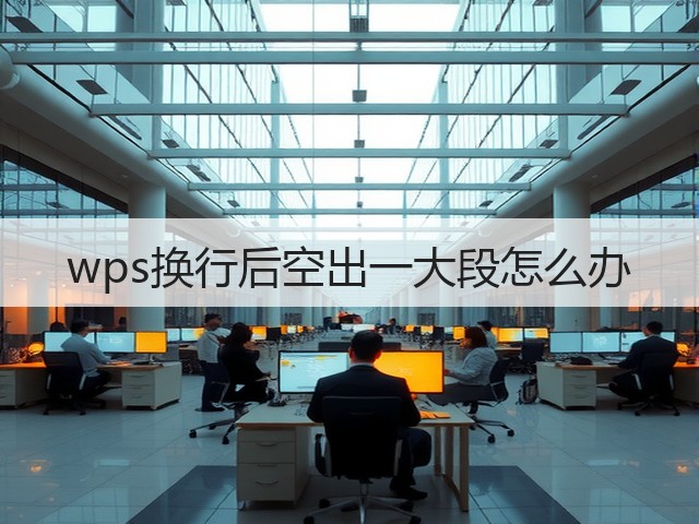 wps换行后空出一大段怎么办(图3)