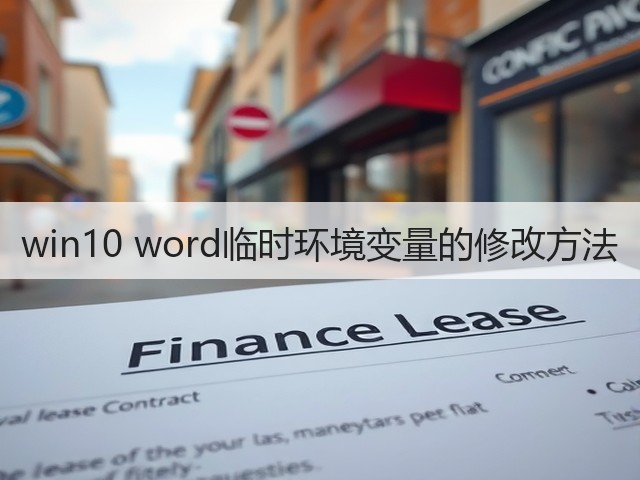 win10 word临时环境变量的修改方法(图2) win10 word临时环境变量的修改方法(图2)
