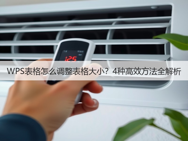 WPS表格怎么调整表格大小？4种高效方法全解析 - 诺云壹观办公网