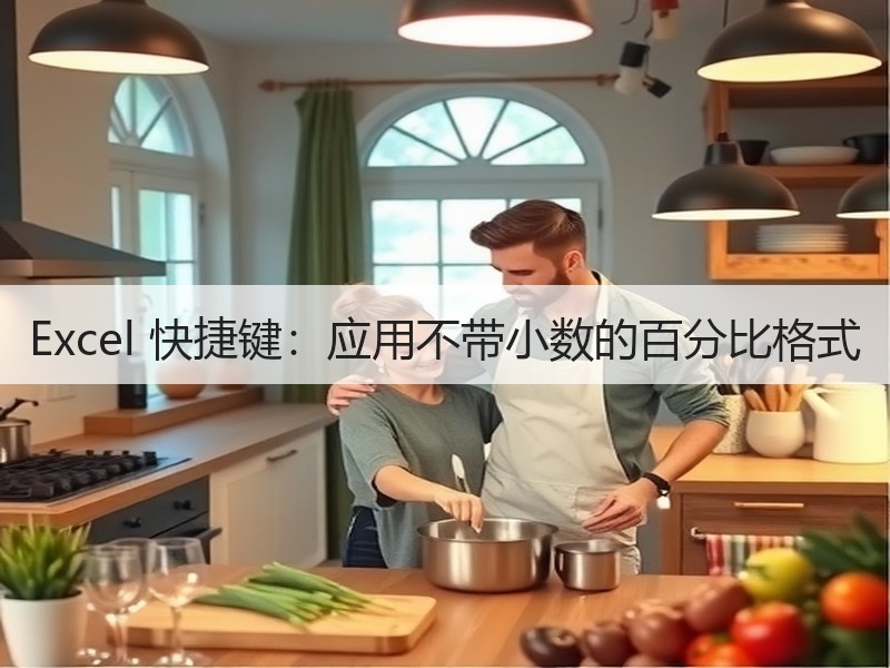 Excel 快捷键：应用不带小数的百分比格式 - 诺云壹观办公网