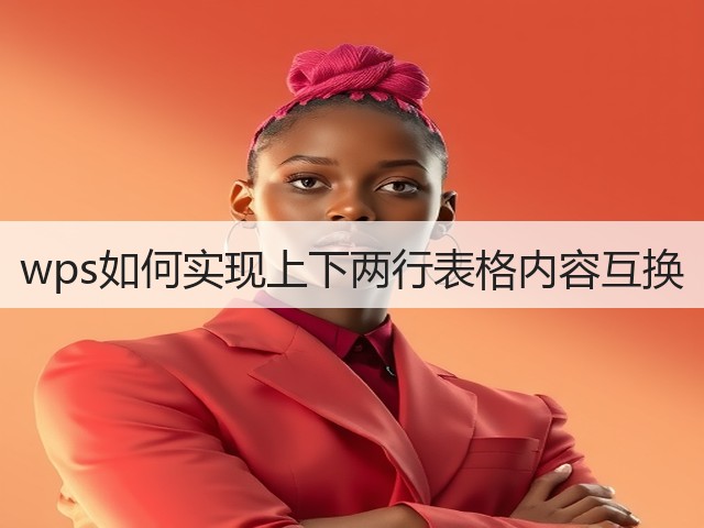 wps如何实现上下两行表格内容互换(图2) wps如何实现上下两行表格内容互换(图2)