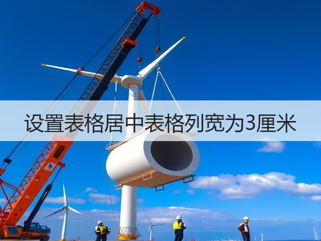 设置表格居中表格列宽为3厘米(图2) 设置表格居中表格列宽为3厘米(图2)