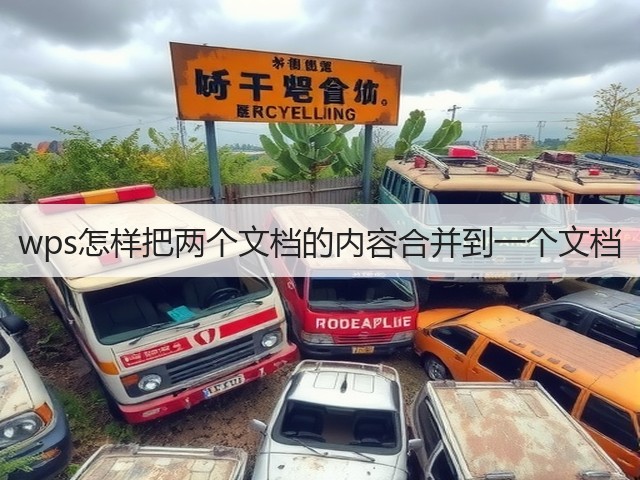 wps怎样把两个文档的内容合并到一个文档(图3)