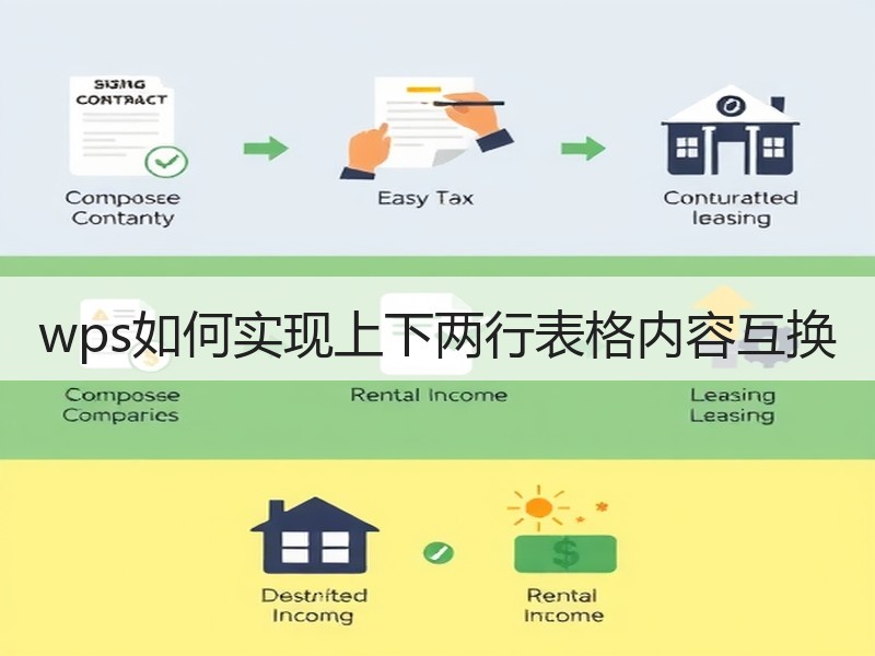 wps如何实现上下两行表格内容互换 - 诺云壹观办公网