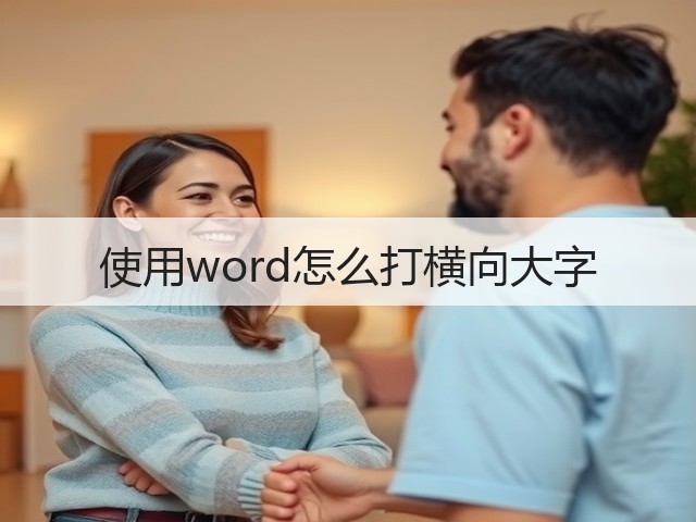 使用word怎么打横向大字(图3) 使用word怎么打横向大字(图3)