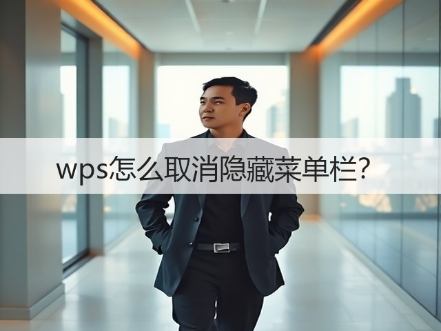 wps怎么取消隐藏菜单栏？(图1)