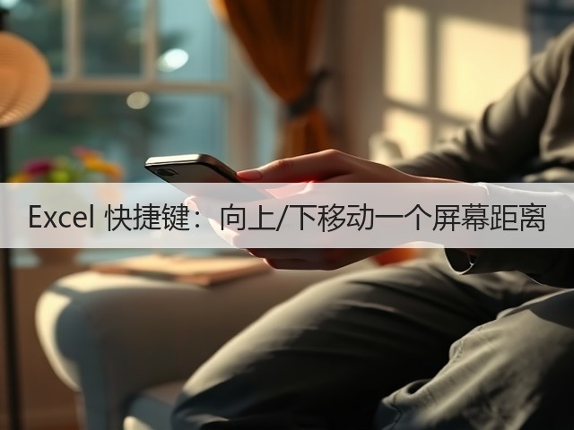 Excel 快捷键:向上/下移动一个屏幕距离(图1) Excel 快捷键:向上/下移动一个屏幕距离(图1)